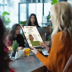 WeChef 30 Packs Restaurant Menu Covers 8.5 x 14 Single Page 1 Page 2 Views Black