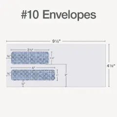 Quality Park Reveal-N-Seal Self Seal Security Tinted #10 Double Window Envelope 4 1/8" x 9 1/2"