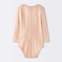 Baby Girls' 4pk Floral Long Sleeve Bodysuits - Cloud Island&trade; Peach/Pink