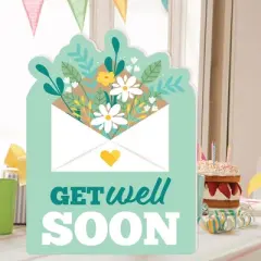 Big Dot of Happiness Get Well Soon - Thinking of You Giant Greeting Card - Big Shaped Jumborific Card