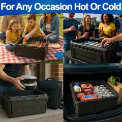5 Star Super Deals Cooling Chilling Collapsible Foam Cooler Chest Box - Insulated, Foldable, Portable, Lightweight, Iceless, Cold - Medium