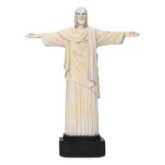 Techko Maid Jesus Solar Outdoor Garden Statue Decor with Spotlight