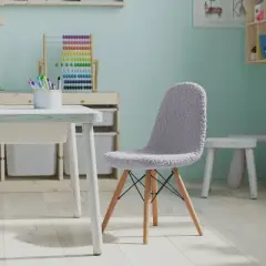 Merrick Lane Children's Lyon Faux Shearling Accent Chair, Modern Accent Chair For Bedroom, Entryway, and Living Room