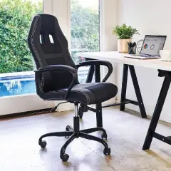 FDW Office Chair PC Gaming Chair Cheap Desk Chair PU Leather Executive Computer Chair Lumbar Support for Women, Men