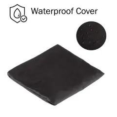 Nature Spring 32" Square Outdoor Fire Pit - Bronze Finish, Black/Orange Tiles