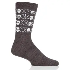 Men's Bones ULTRA LITE&trade; Twist Crew Socks| Size Men's 7-12 - Grey/white Bones