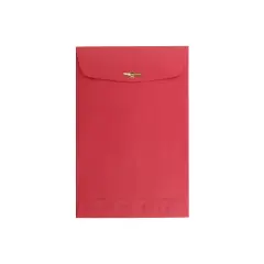 JAM Paper 6x9 Open End Catalog Colored Envelopes w/Clasp Closure Red Recycled 87881A