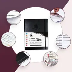 Undated Planner PRO Weekly 8.5"x11" Black - Clever Fox