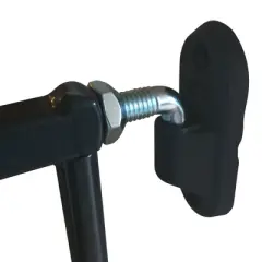 Scandinavian Pet Design Extra Tall 42 Inch Wall Mount Extending Portable Animal Pet Safety Gate for Large and Small Dogs, Black