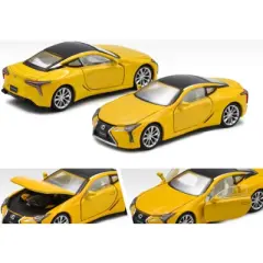 Lexus LC500 Yellow Met. w/Black Top & White Interior "1st Special Edition" Ltd Ed to 960 pcs 1/64 Diecast Model Car by Era Car