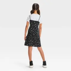 Girls' Lace Trim 2 for 1 Dress - art class&trade;