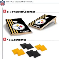 NFL Pittsburgh Steelers 2'x3' Wood Cornhole Set
