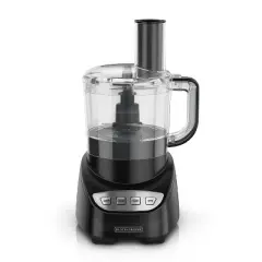 BLACK+DECKER Easy Assembly 8-Cup Food Processor Black - FP4100B: 450W, 2 Speeds, Reversible Disc, Dishwasher-Safe