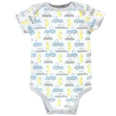 Luvable Friends Baby Boy Cotton Bodysuits 5pk, Trucks