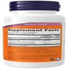 Hyaluronic Acid 50mg by Now Foods  -  60 VegCap