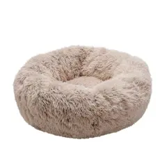FurHaven Calming Cuddler Long Fur Donut Dog Bed