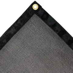 Sunnydaze Outdoor Heavy-Duty Multi-Purpose UV-Resistant Mesh Protective Tarp Cover - 8' x 16' - Black - 4pk