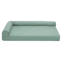 FurHaven Paw-Quilted Cool Gel Top Deluxe L-Chaise Dog Bed