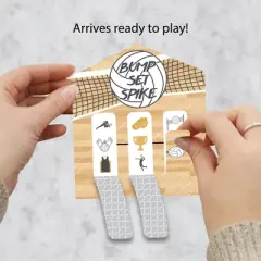 Big Dot of Happiness Bump, Set, Spike - Volleyball - Baby Shower or Birthday Party Game Pickle Cards - Pull Tabs 3-in-a-Row - Set of 12