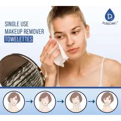 Pursonic Makeup Removal Wipes 12 Pack (720 Wipes Total)