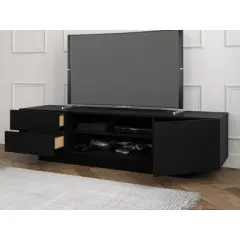 Galleri TV Stand for TVs up to 80" Black - Nexera