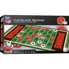 MasterPieces Officially licensed NFL Cleveland Browns Checkers Board Game for Families and Kids ages 6 and Up