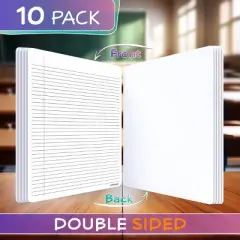 SCRIBBLEDO College Ruled Dry Erase Sheets 9x12, 10 Pack