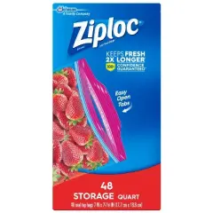 Ziploc Storage Quart Bags