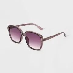 Women's Shiny Plastic Square Sunglasses- Universal Thread&trade; Purple