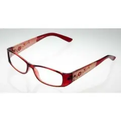 Calabria 737 Reading Glasses with Floral Design & Crystals and Case +2.00