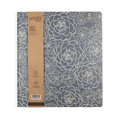 Yoobi Evolve 1" O-Ring Binder 220 Sheet Capacity Navy Succulents