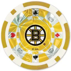 MasterPieces Casino Style 20 Piece 11.5 Gram Poker Chip Set NHL Boston Bruins Silver Edition