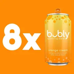 bubly Orange Cream Sparkling Water - 8pk/12 fl oz Cans