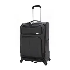 Skyline Softside Medium Checked Spinner Suitcase - Gray