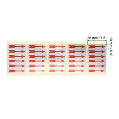 Unique Bargains Industrial Work Inspection Indicator Long Arrow Self-Adhesive Labels 1.5"x 0.4" Red