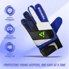Vizari Junior Keeper Glove - Professional Soccer Goalkeeper Goalie Gloves for Kids and Adults - Superior Grip, Durable Design, Secure Fit