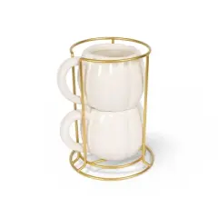 2pk Stackable Espresso Mugs Pumpkin - Bullseye's Playground&trade;