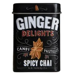 Ginger Delights Spicy Chai Candy Pastilles - Case of 12/12.84 oz