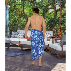 HAPPY BAY Men's Pareo Wraps Beach Bath Swim Sarong One Size Admiral Floral