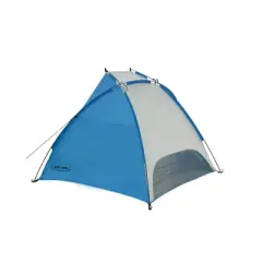 Drift Creek BS-002 Outdoor Portable Canopy Beach Waterproof Windproof Shelter Sun Shade Tent with 2 Mesh Sand Pockets, Carry Bag, and Stakes, Blue