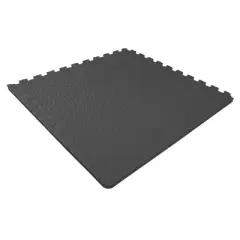 BalanceFrom Fitness 24 Square Foot Interlocking Extra Thick 3/4 Inch High Density Nonslip Exercise Mat Tiles with 6 24 x 24 Inch Pieces, Black