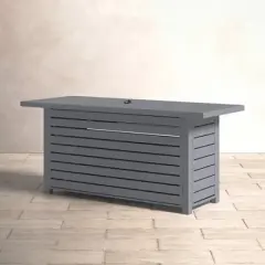 Rectangular Steel Outdoor Fire Pit Table with Stainless Steel Burner and Propane/Natural Gas Capability