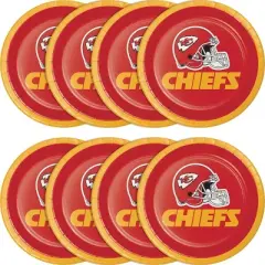 24ct Kansas City Chief Football Dessert Plates