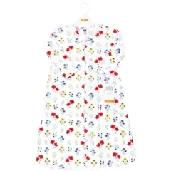 Hudson Baby Infant Girl Long Sleeve Cotton Jersey Sleeping Bag, Sack, Blanket, Wildflower