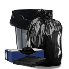 Plasticplace 56 Gallon Heavy Duty Trash Bags, Black (100 Count)