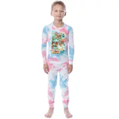 Harry Potter Kids' Chibi Character Girls Boys 2 Piece Tight Fit Pajama Set Multicolored