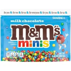 M&M's Milk Chocolate Minis Sharing Size Candy - 9.4oz