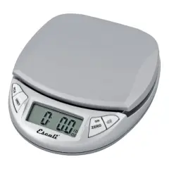 Escali Pico Digital Scale: Silver Kitchen Food Scale with Backlit Display, 11 lb Capacity, Battery Included