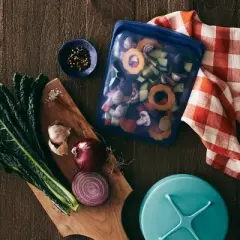 stasher Lunch Starter Reusable Food Storage Bags - Deep Ocean - 4pk