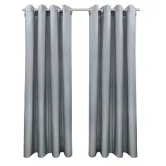 Commonwealth Seascapes Light Filtering Provide Privacy and Shade Grommet Outdoor Panel Pair Each 50" x 96" Alloy